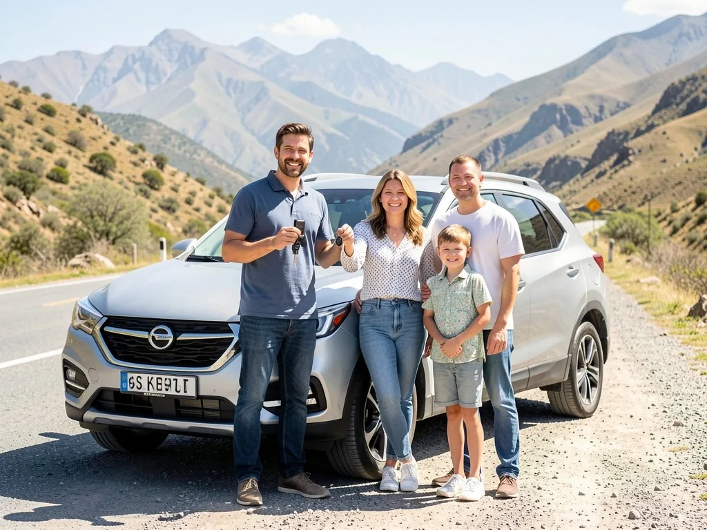 Familia satisfecha con su alquiler